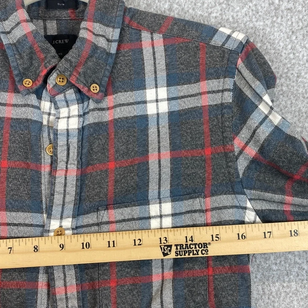 J. Crew flannel button down slim fit XS grunge gorpcore soft breathable